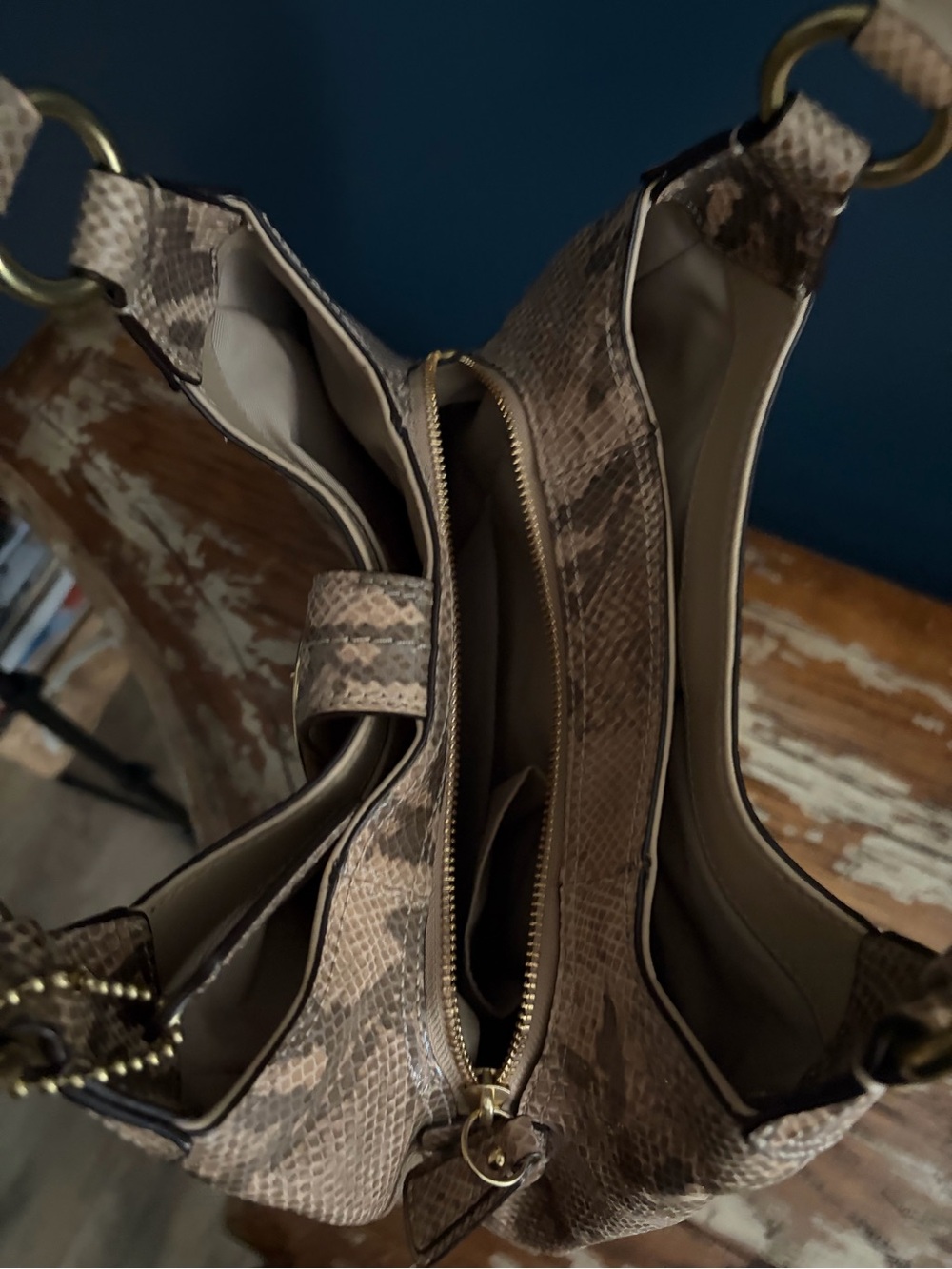 Coach Python Embossed Hobo Bag - Picture 7 of 11